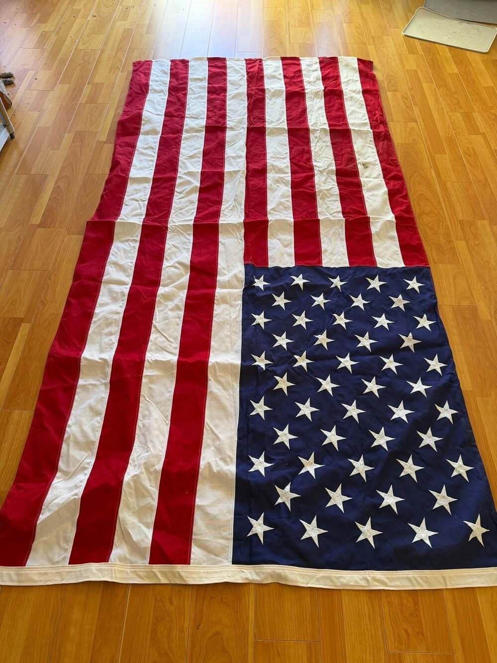 American Flag 5' x 9' 50 Star Sewn Cotton Flag Made in USA
